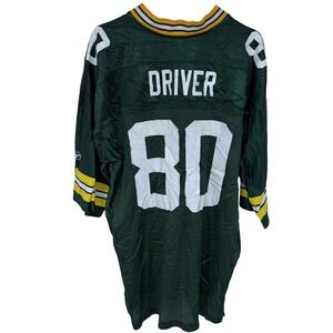 Donald Driver #80 Green Bay Packers Football Jersey Large Reebok Green NFL Mesh